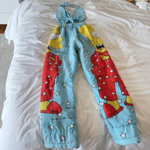 Bart Simpson Matching Set Custom Made 1990s Quilt Rework Size S - Picture 4 of 10